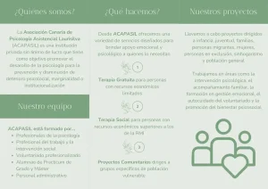 Tríptico ACAPASIL Cara interior